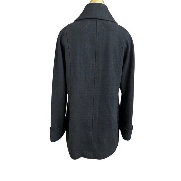 Women’s Trina Turk Double Breasted Black Wool Coat - Size 10 - Picture 4 of 8
